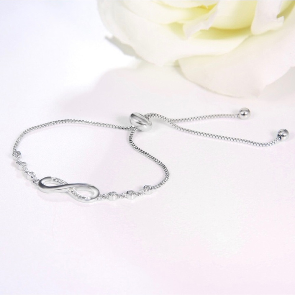 π₯π₯ Silver Infinity Adjustable Bracelet π₯π₯ - Picture 3 of 7